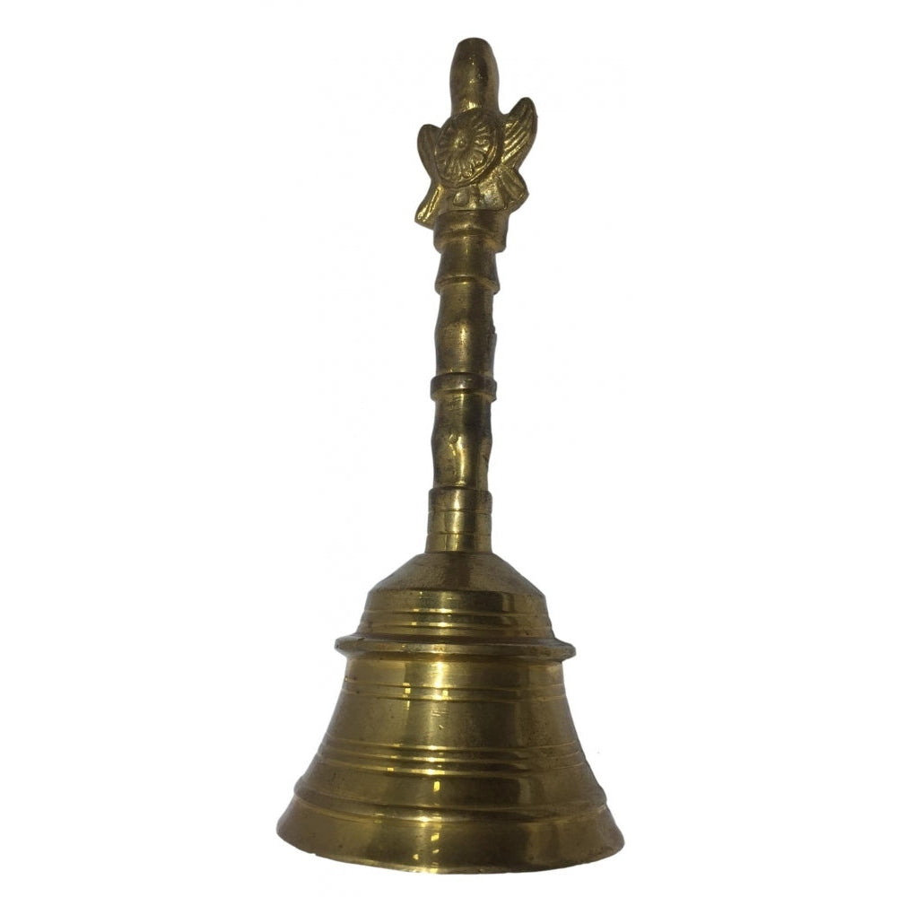 Heavy Brass Shankhu Chakra Pooja Hand Bell No - Main Image