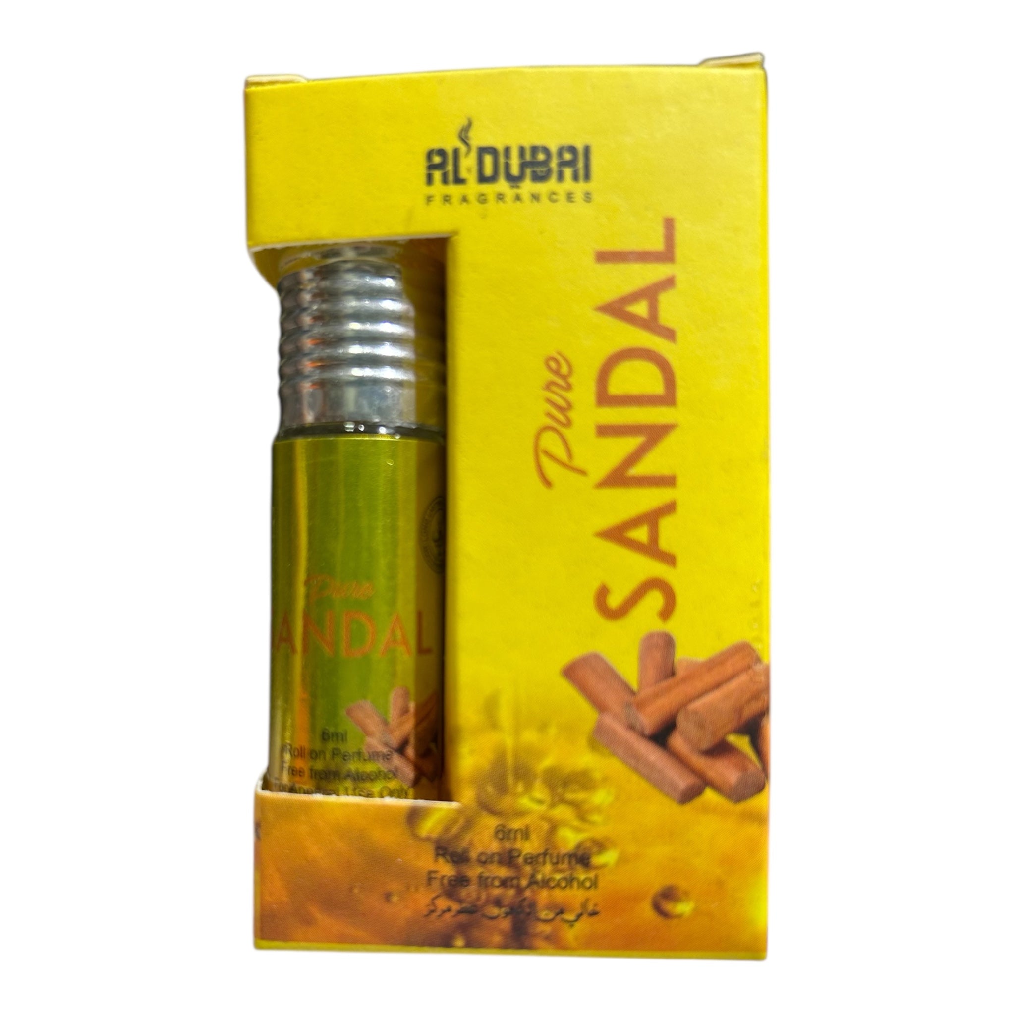 Al Dubai Sandal Attar Roll-On Perfume 6ml Pure Sandalwood