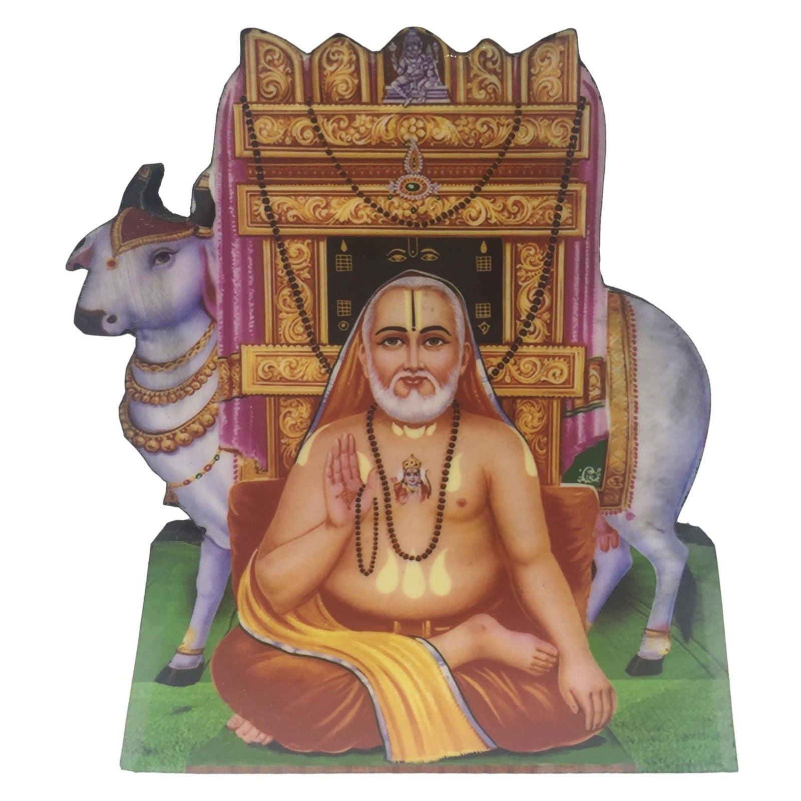 Sri Ragavendra with Goumatha and Tulsimadam Photo Cut - Sri Prarthana
