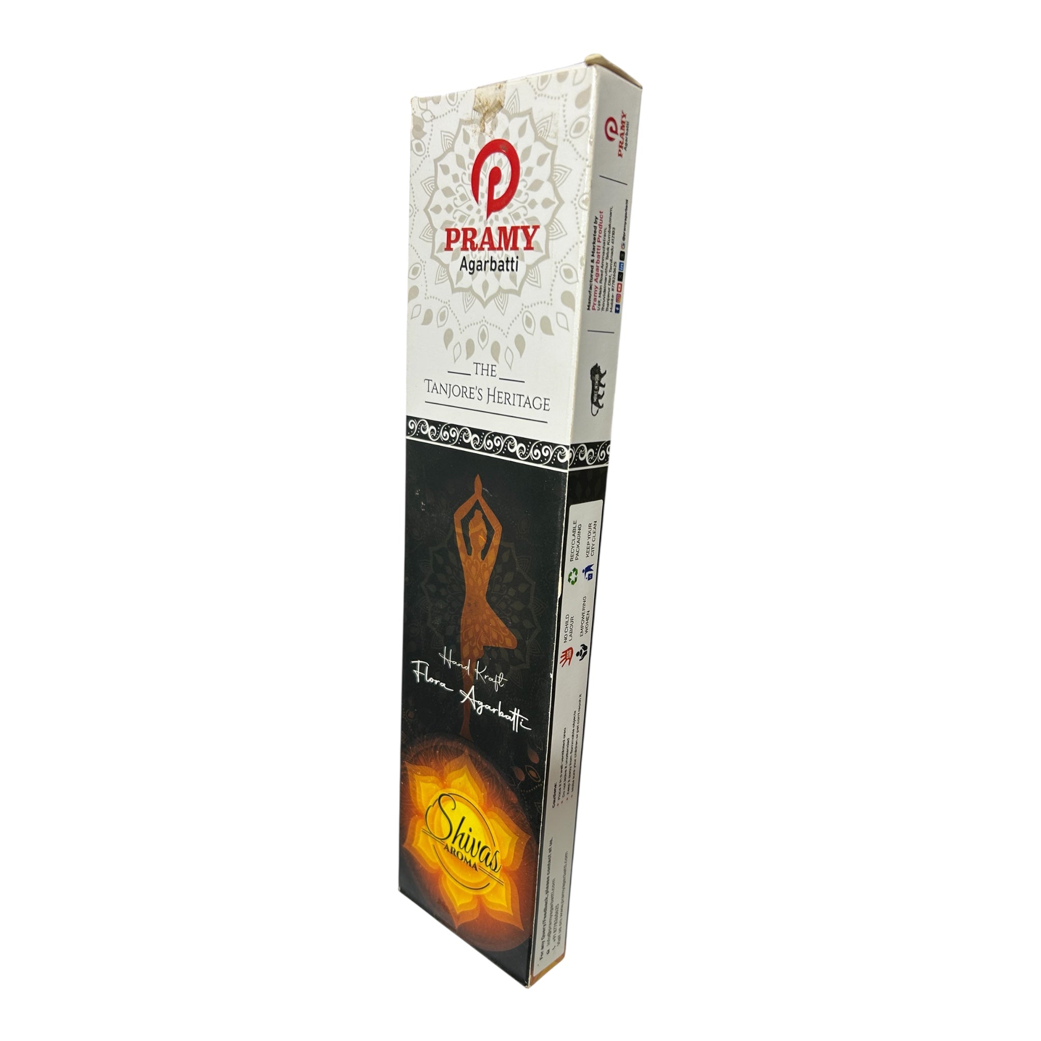Pramy Shiva's Aroma Handkraft Flora Agarbatti -Premium Eco-Friendly Incense Sticks for Pooja & Meditation