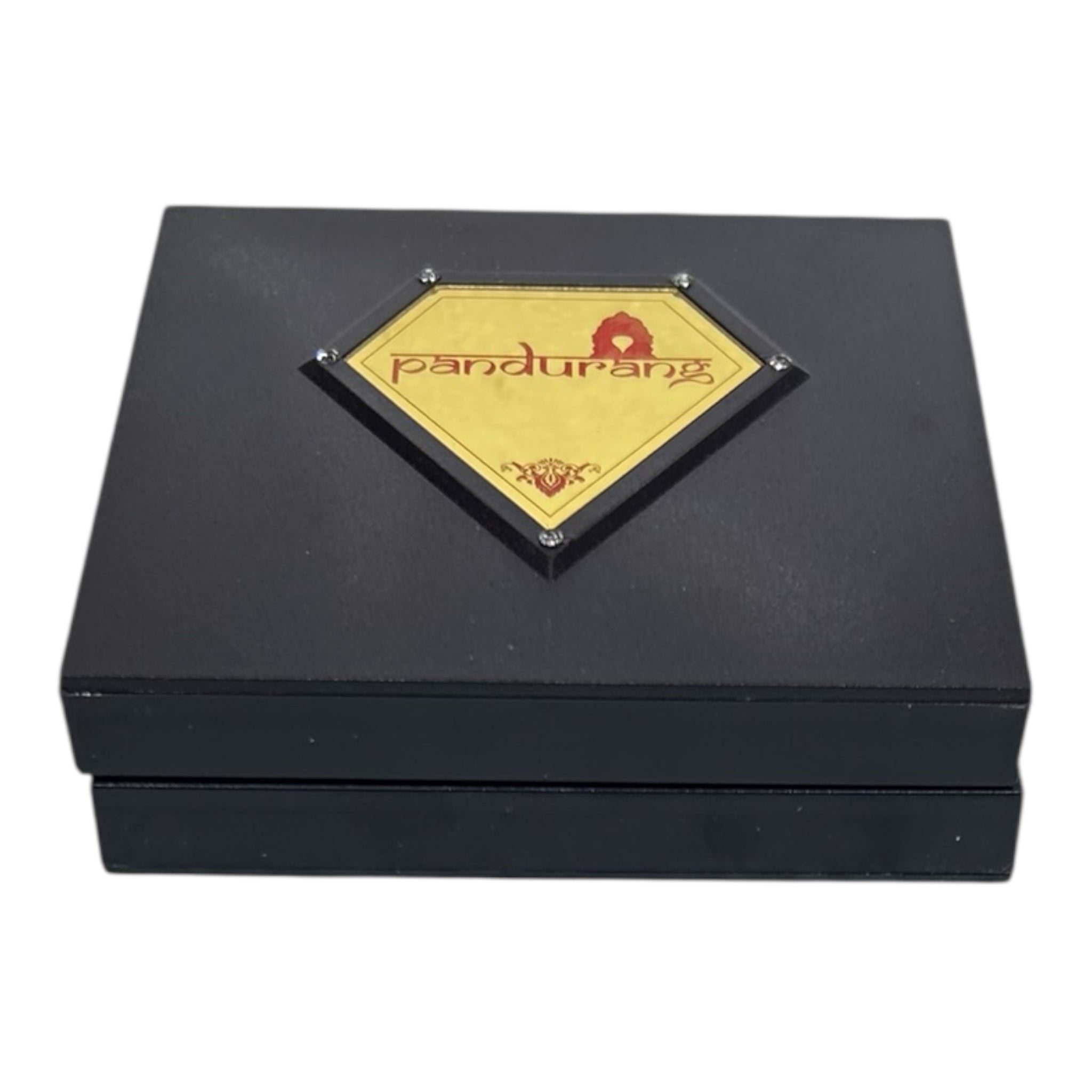 Sai Baba Gold Plated Charan Box Corporate Gift 11 x 11 cms - a compact devotional presentation of Faith and Patience
