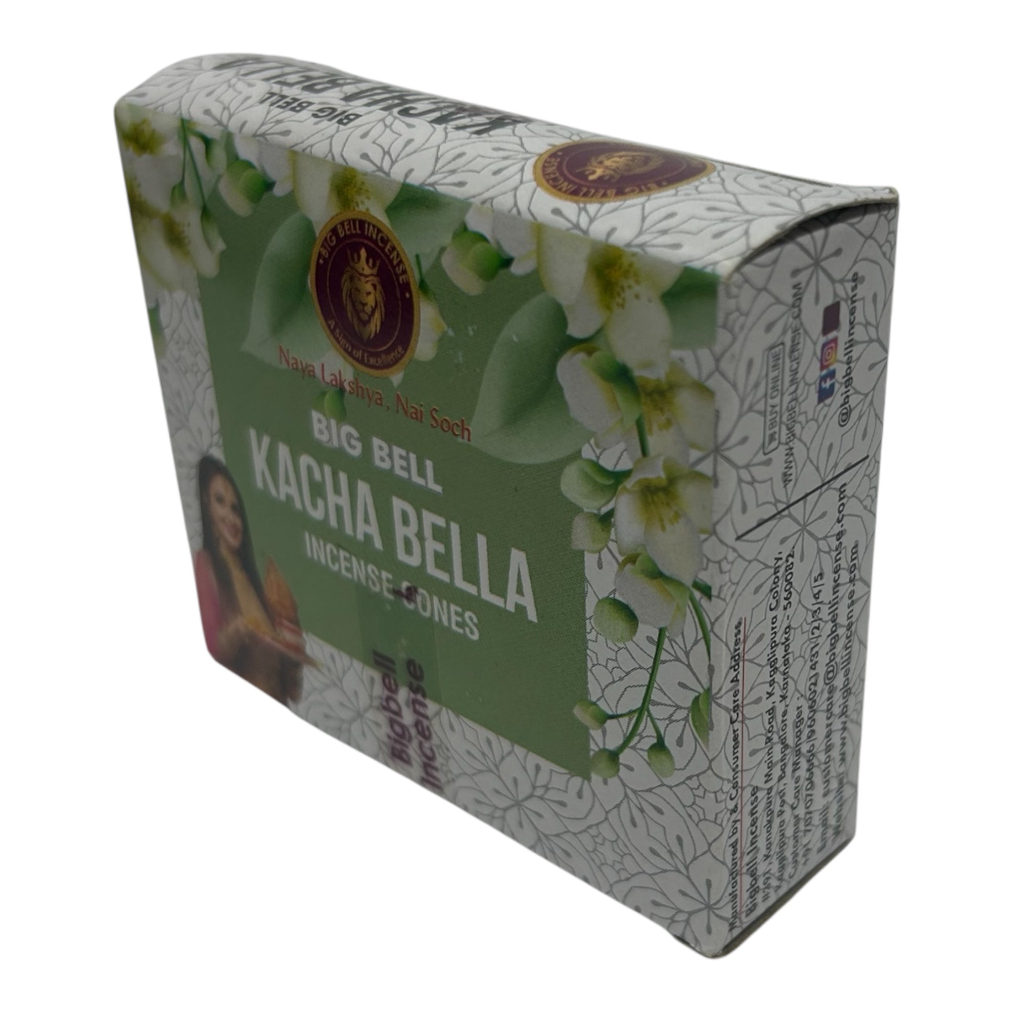 Big Bell Kacha Bella Incense Cones – Pack of 5 for sweet scent grounding Aroma