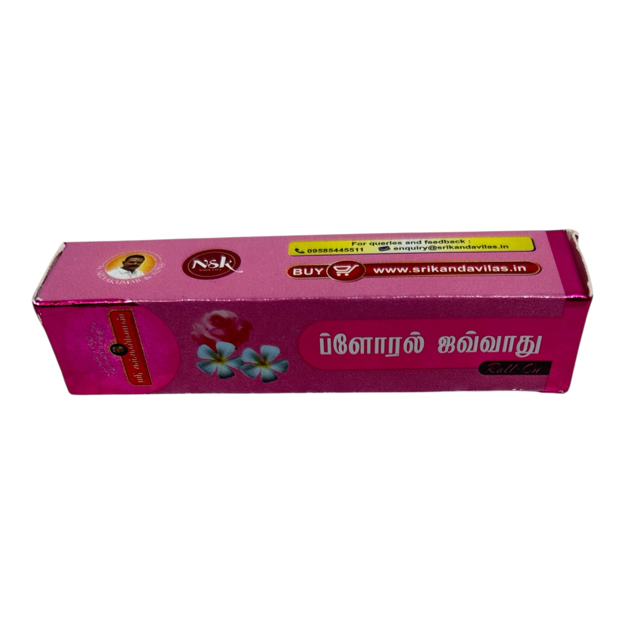 Sri Kandavilas Floral Javvadhu Roll On 10 ml - Divine Fragrance with a Floral Touch