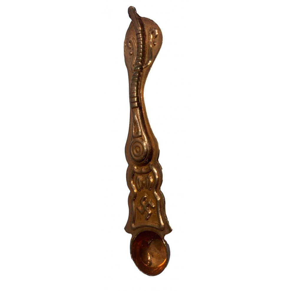 Copper Uthrani with Sheshnag design or spoon Medium size 4.4 inch