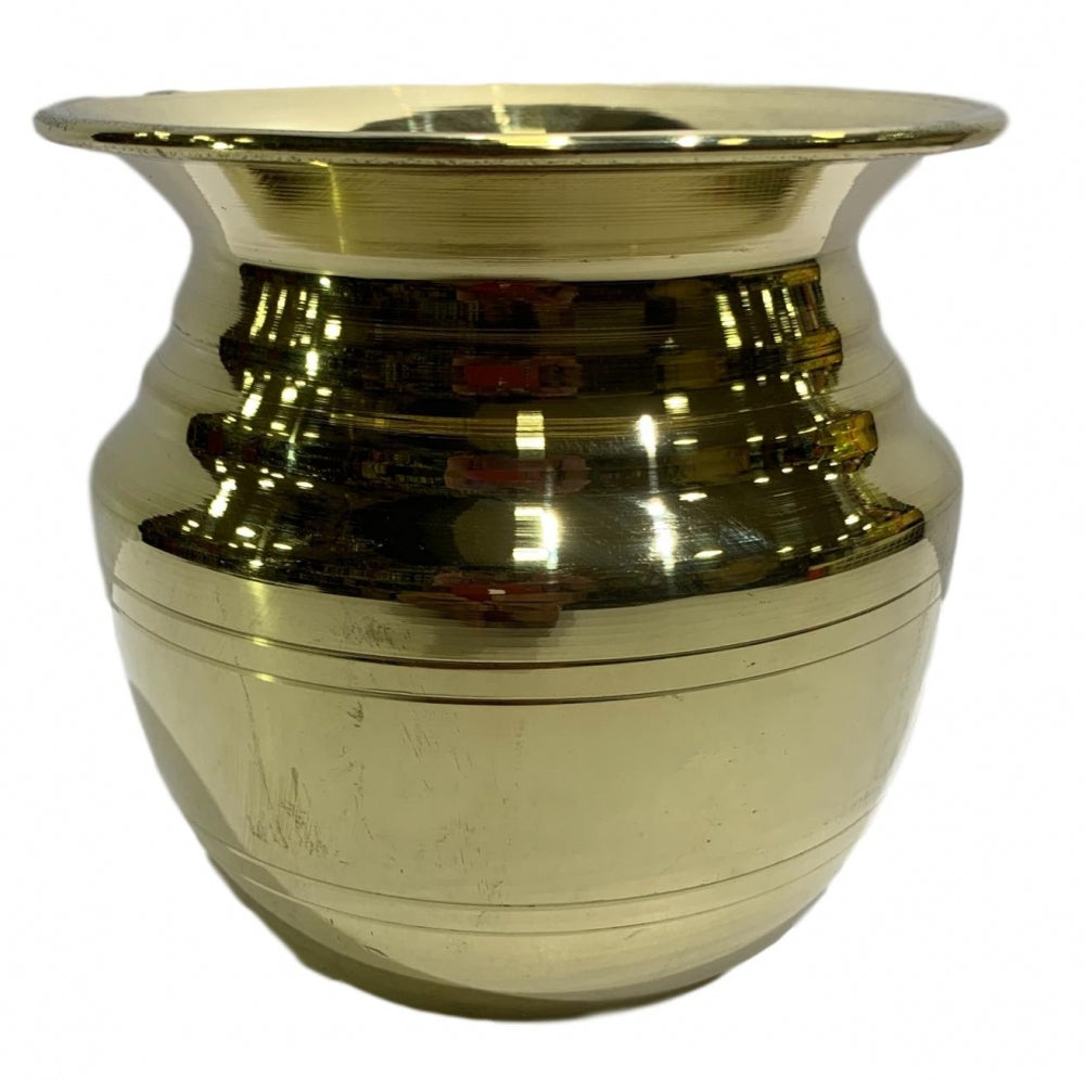 Kamal Brand Brass Kalash or Sombu No 9 Size 4.4 inches