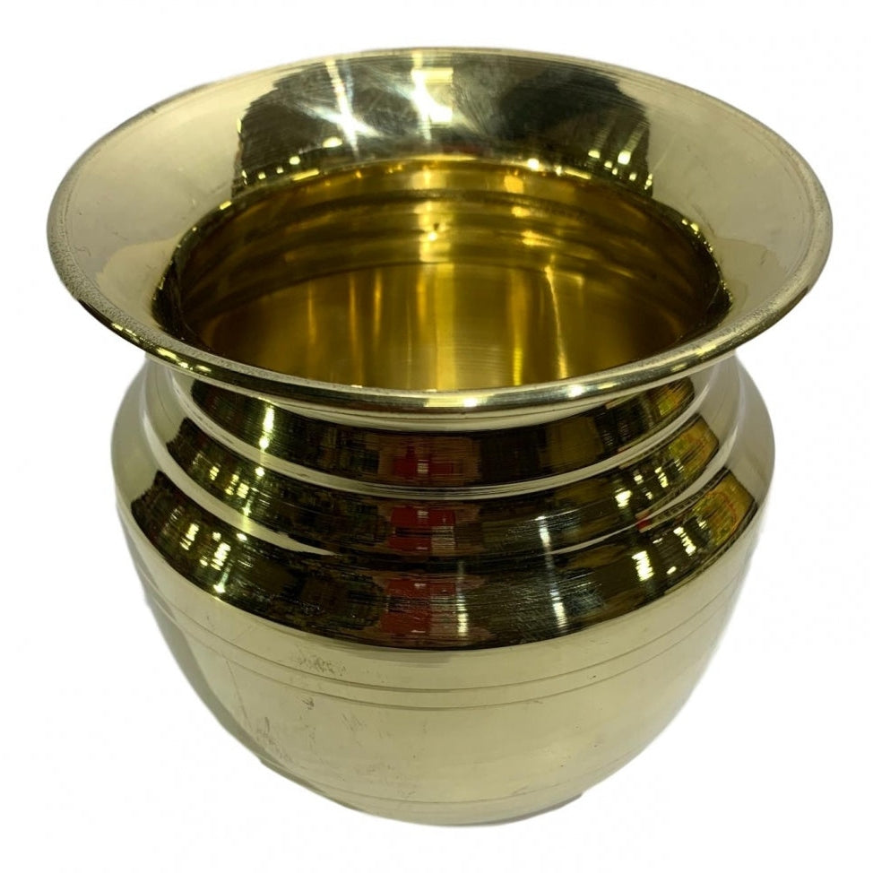 Kamal Brand Brass Kalash or Sombu No 9 Size 4.4 inches