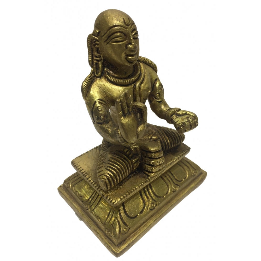 Swami Desikan Brass Antique 4 inch