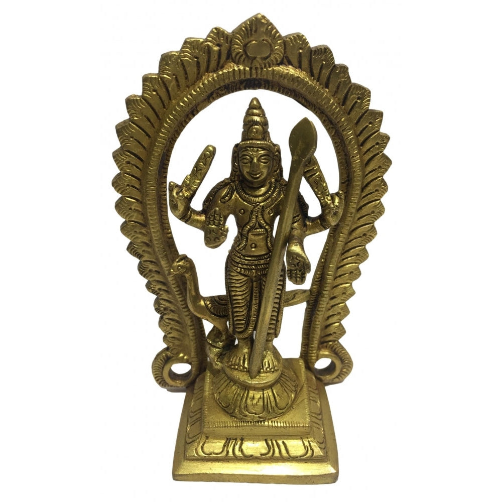 Raja  Murugan with Mayil in Prabai Brass Antique 5 inch /முருகன் மயிலுடன் பிரபையில் இருந்து தரிசனம் தந்தருள்கிறார்