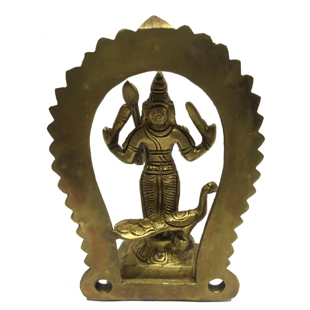 Raja  Murugan with Mayil in Prabai Brass Antique 5 inch /முருகன் மயிலுடன் பிரபையில் இருந்து தரிசனம் தந்தருள்கிறார்