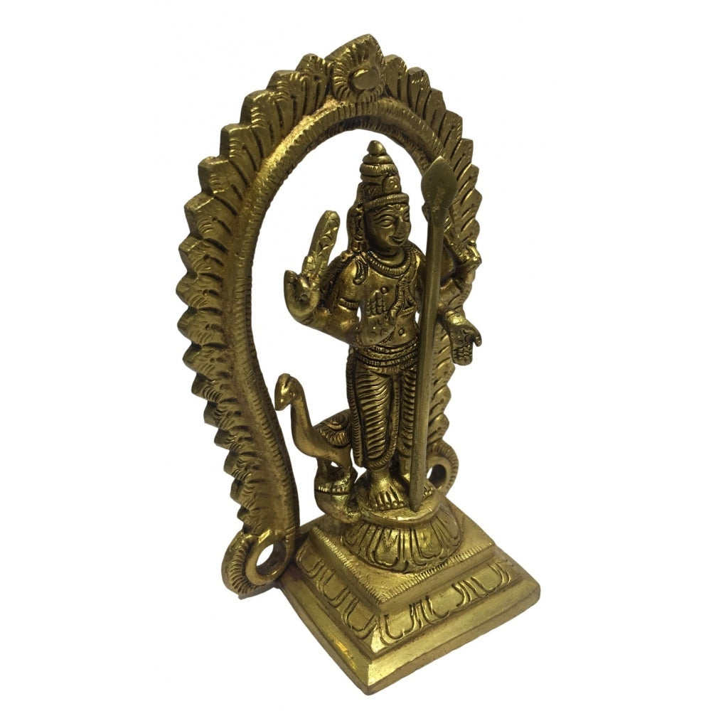 Raja  Murugan with Mayil in Prabai Brass Antique 5 inch /முருகன் மயிலுடன் பிரபையில் இருந்து தரிசனம் தந்தருள்கிறார்