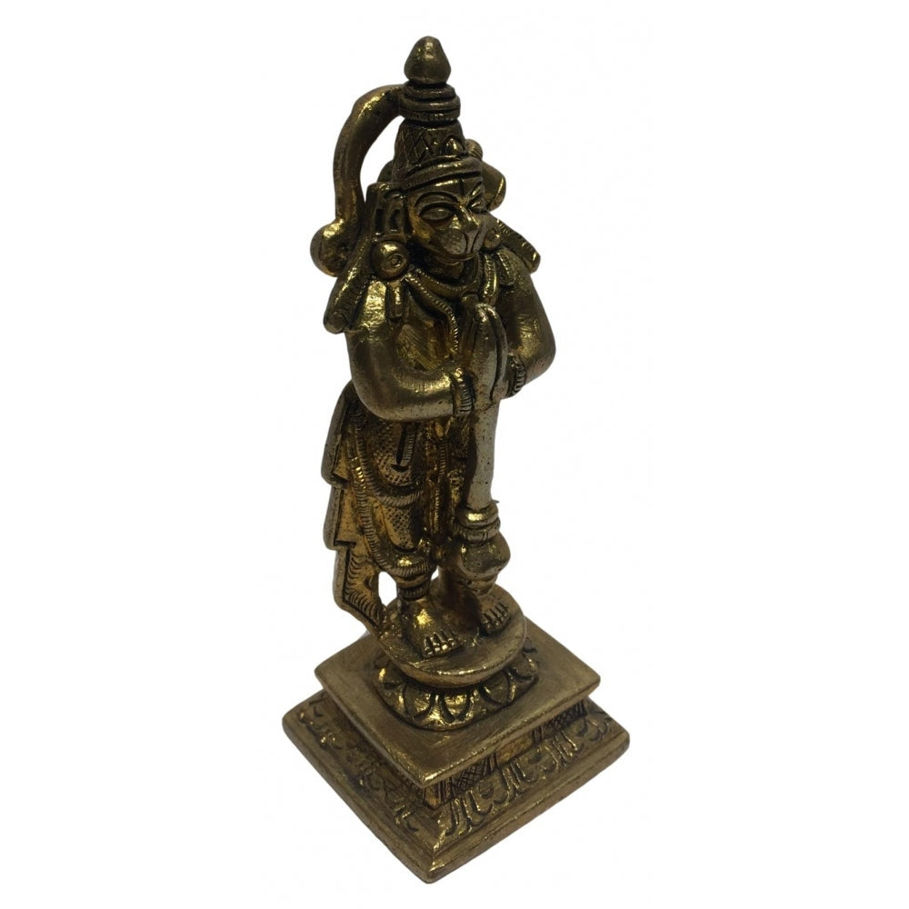 Vinaya Anjaneya with tail on his head Brass Antique 4 inch