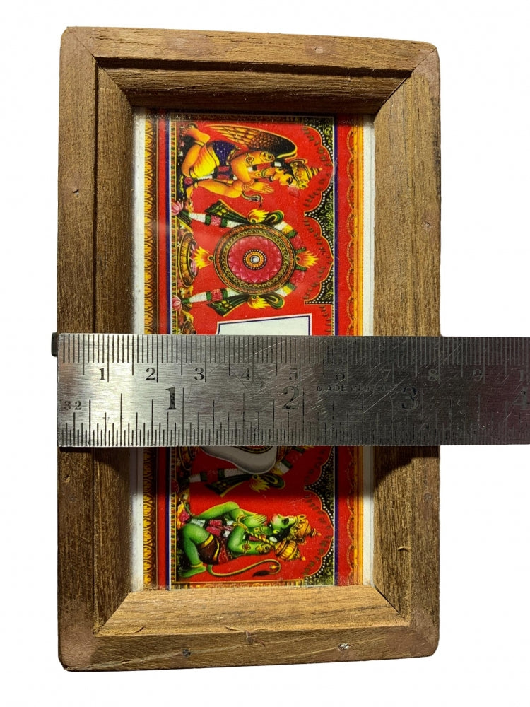 Teak Wood Vadakalai Thiruman Box with Mirror inside