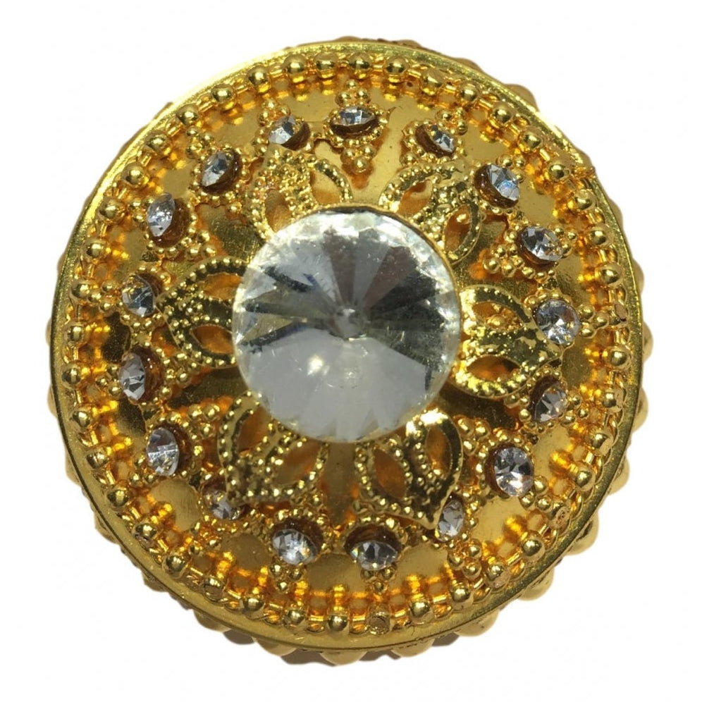 Gold Coated Stone decorative Kumkum Box