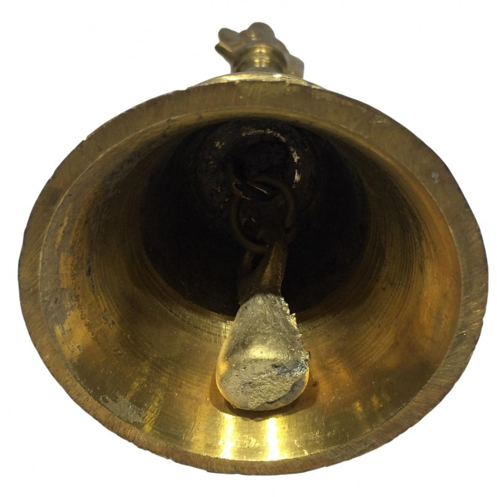 Heavy Brass Shankhu Chakra Pooja Hand Bell No  7