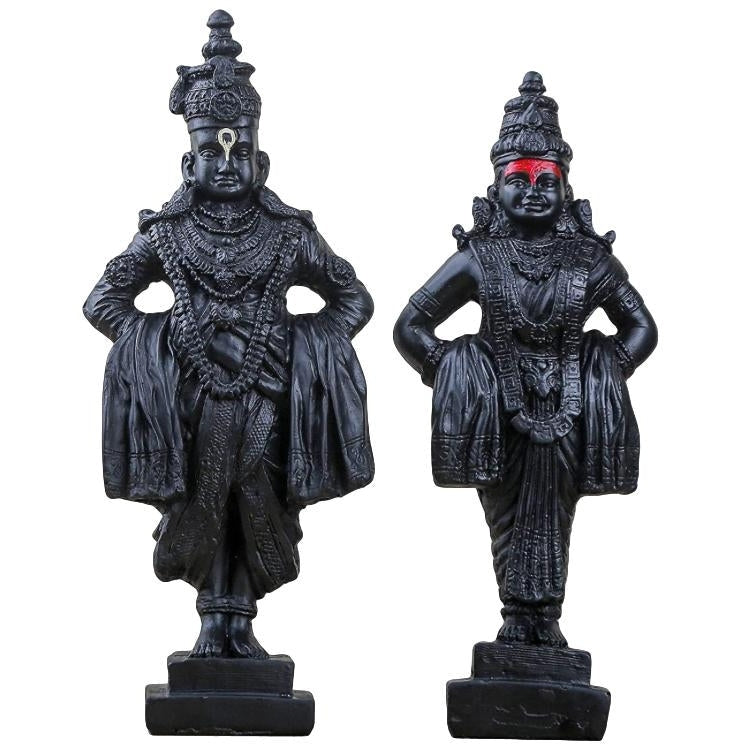 Sri Vittal Pandurangan Rukmayee Fibre Figurine 8 Inches