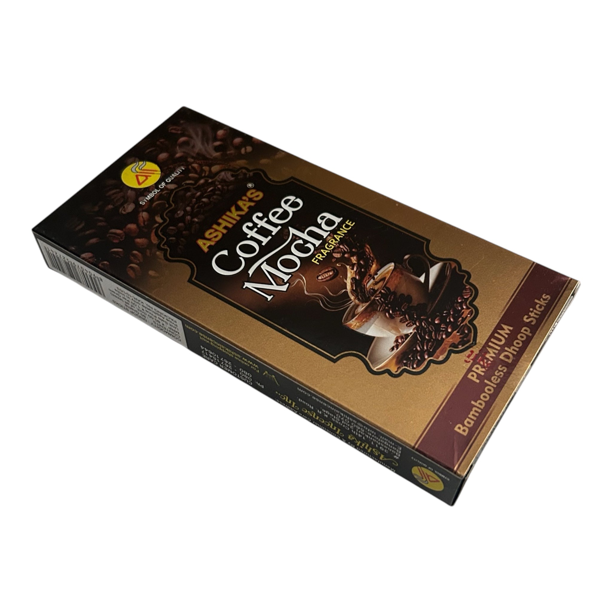 Ashika's Coffee Mocha Fragrance Premium Bambooless Dhoop Sticks