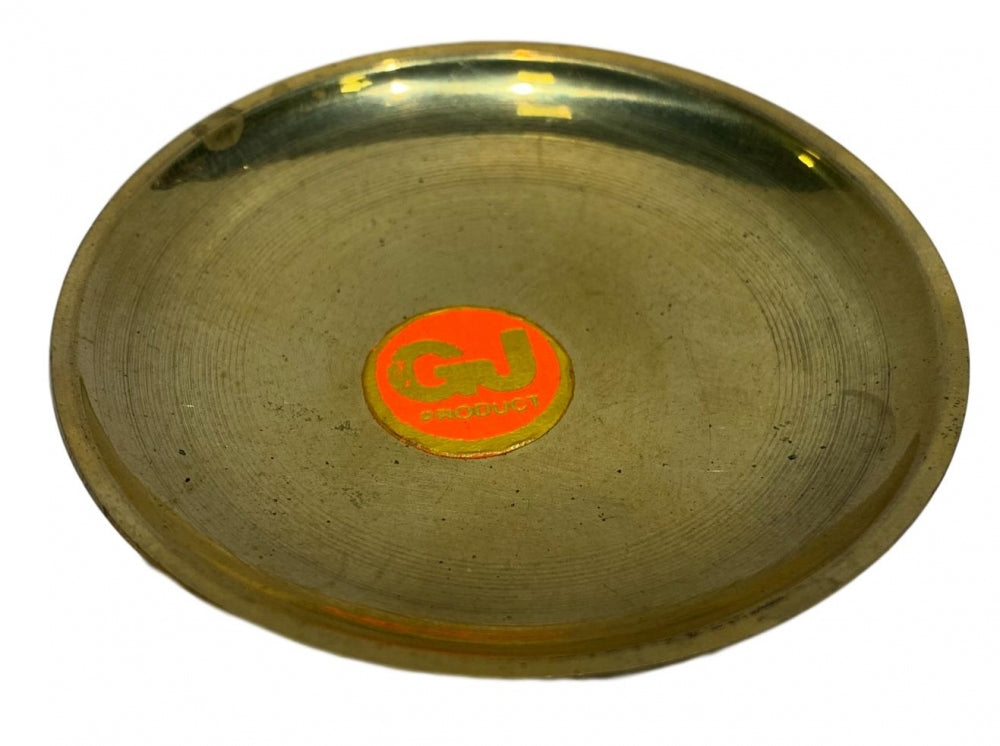 Brass plain Multipurpose Pooja Pin Tray size 3.5 inch