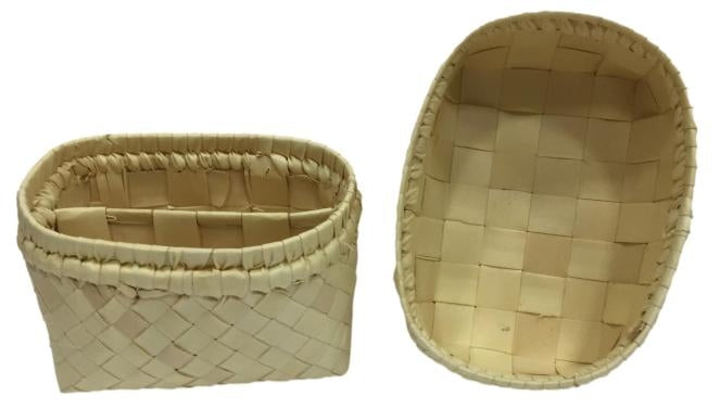 Traditional Plain Square Palm Leaf Pooja Pouch or Panai Olai Petti or Thiruman Box size 5 x 4 inch