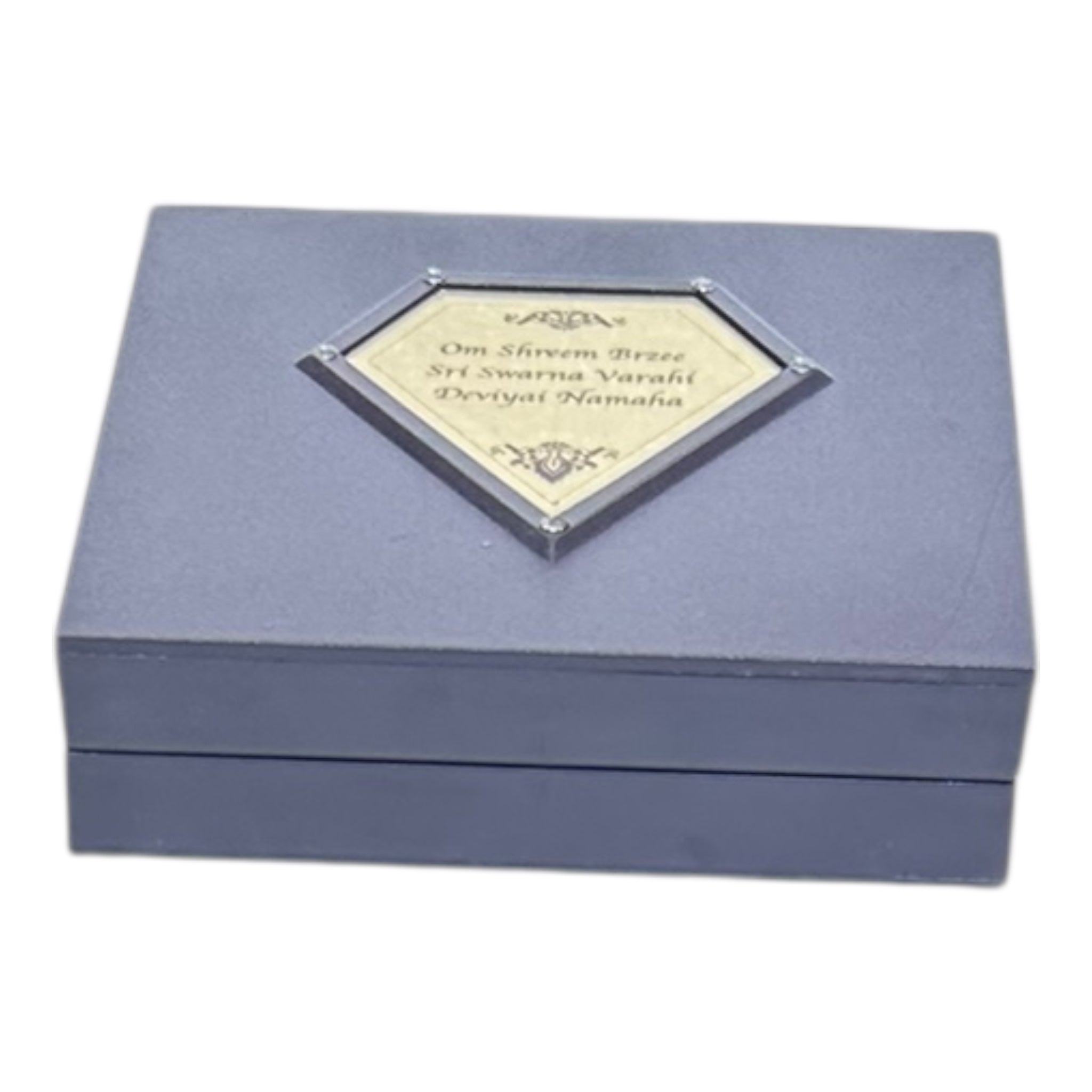 Sri Ganesh Ji Gold Plated Charan Box Corporate Gift 11 x 11 cms - Auspicious Spiritual presentation