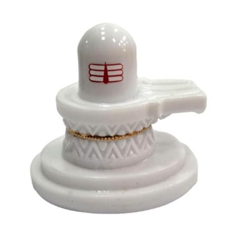 White Marble Shiva with Nandhi Figurine Pooja Decorative Showpiece size 3 inch