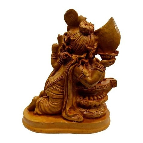 Sri Ganesh Hugging Shiv Ling Wooden Home Décor Show Piece Size 7 inch