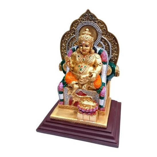 Welath God Kubera Multicolour Gypsm Decorative Showpiece Figurine 7.5 inch