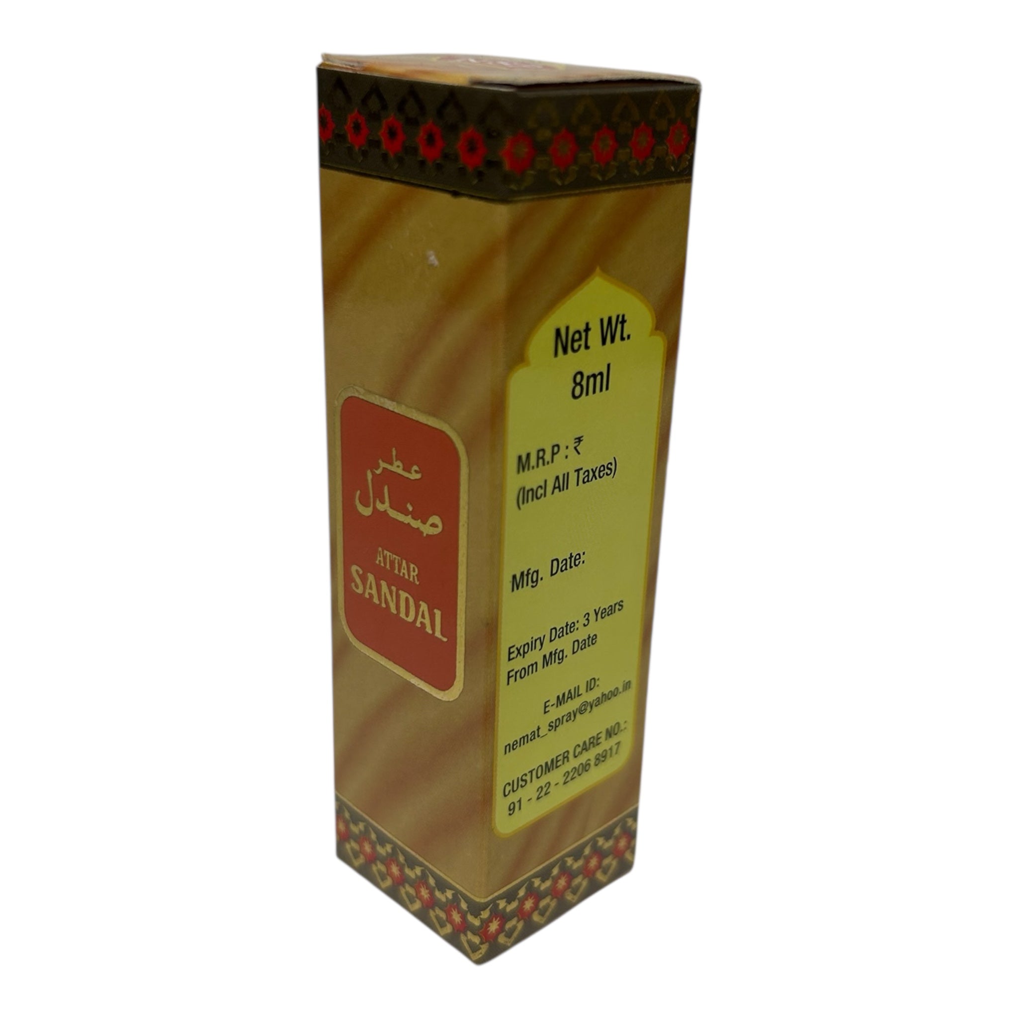 NSP Nemat Attar Sandal – Traditional Indian Alcohol-Free Perfume Oil 8 ml