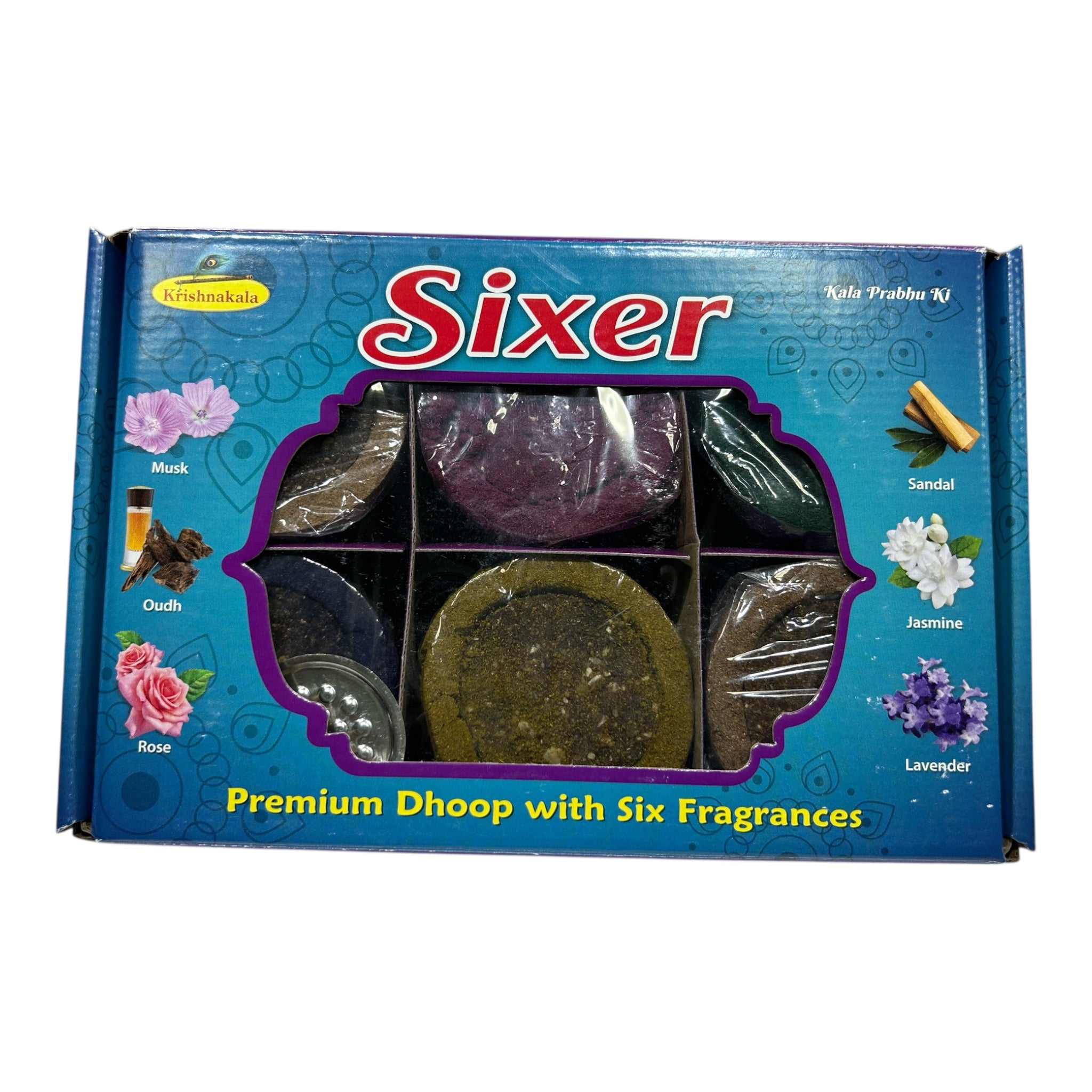 Krishakala Sixer Premium Jumbo Dhoop Cup with Six Fragrances