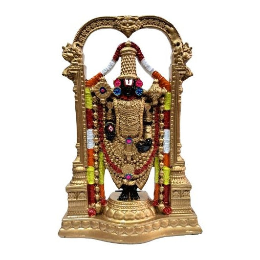 Multicolour Thirupathi Srinivasar Balaji Fibre Polyresin Figurine Decorative Showpiece Gift Size 8 inch