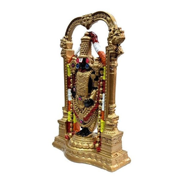 Multicolour Thirupathi Srinivasar Balaji Fibre Polyresin Figurine Decorative Showpiece Gift Size 8 inch