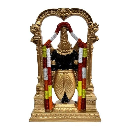 Multicolour Thirupathi Srinivasar Balaji Fibre Polyresin Figurine Decorative Showpiece Gift Size 8 inch