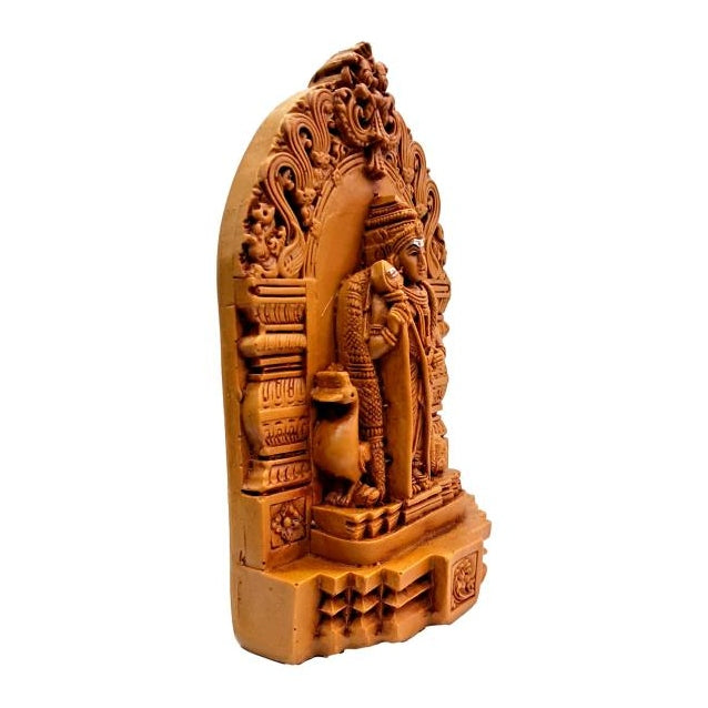 Peacock Murugan standing under Arch Wooden Home Décor Show Piece Size 6 inch / முருகன் பெரிய சிலை