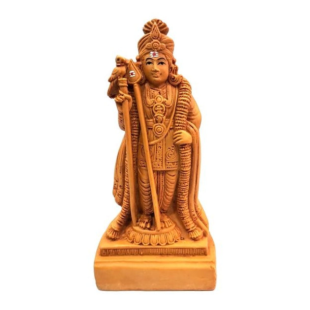 Rajalankara Pazhani Murugan standing Wooden Home Décor Show Piece Size 6 inch / முருகன் பெரிய சிலை