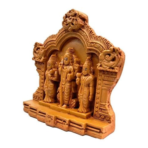 Sri Mayil Murugan with Valli Deivanai under Arch standing Wooden Home Décor Show Piece Size 5 inch / முருகன் சிலை