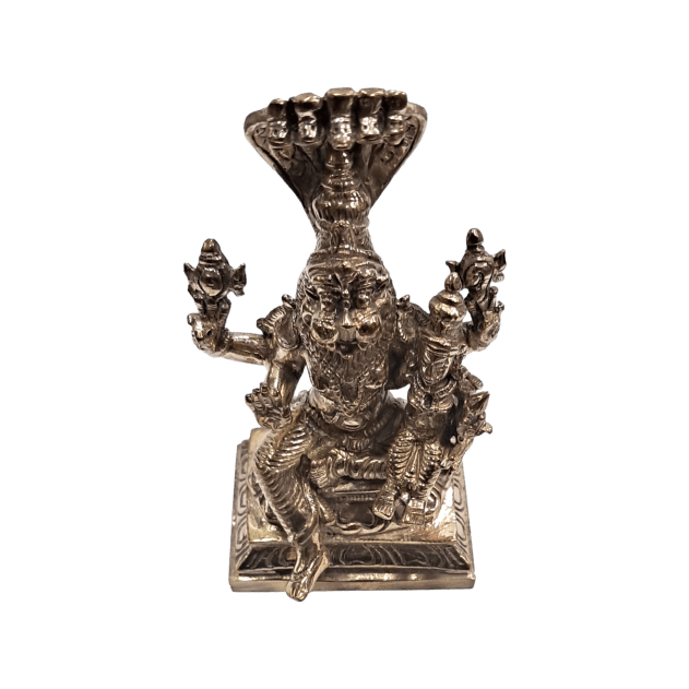 Panchaloga Sri Lakshmi Narasimha Murthi under Adishesha Peedam Pooja Decorative Figurine size 4 Inch