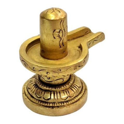 Brass Shiv Ling or Pithalai Lingam 2.5 & 3 Inch