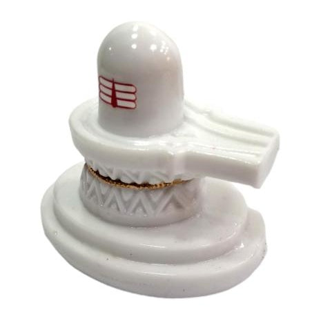 White Marble Shiva with Nandhi Figurine Pooja Decorative Showpiece size 3 inch