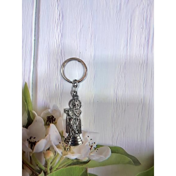 Sri Krishna Sliver Metal Key Chain