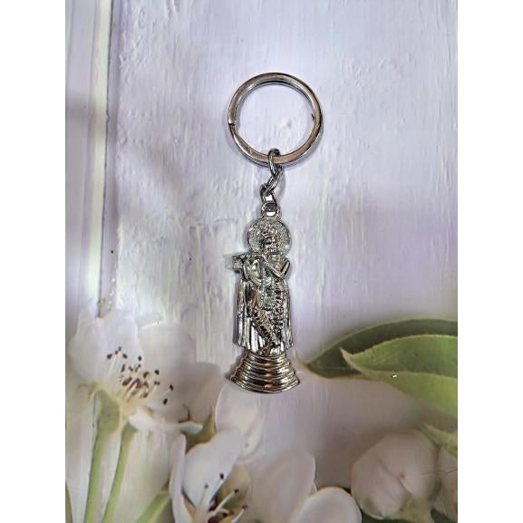 Sri Krishna Sliver Metal Key Chain