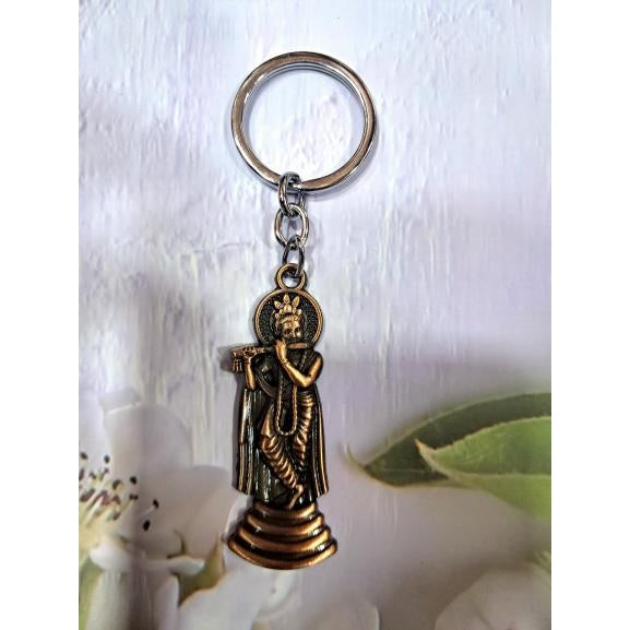 Sri Krishna Antique Metal Key Chain