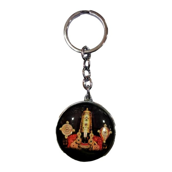 Sri Tirupati Balaji Double Side Metal Key Chain