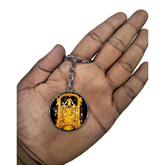 Sri Tirupathi Balaji Moolavar Double Side Metal Key Chain