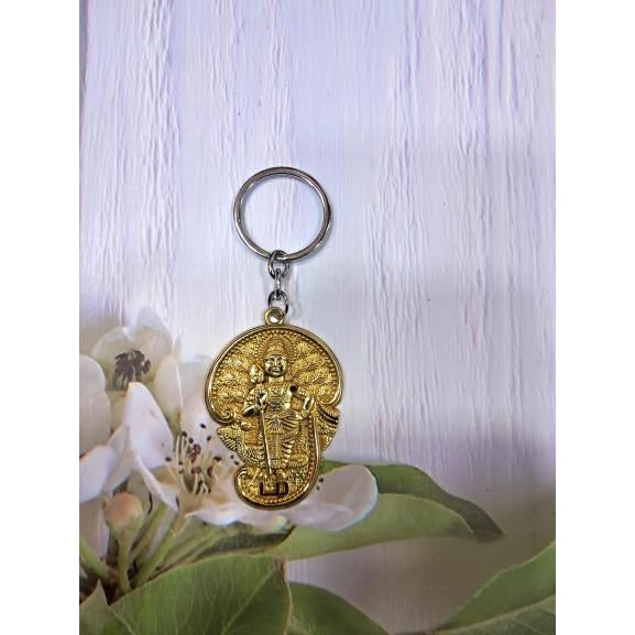 Mayil Murugan in Ohm Golden Metal Key Chain