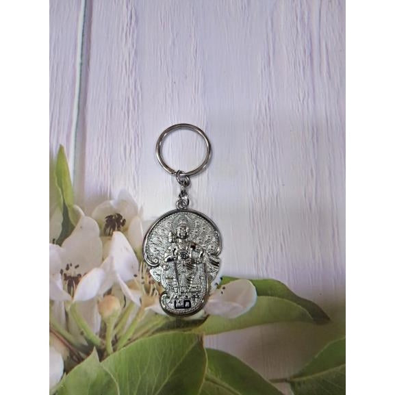 Mayil Murugan in Ohm Silver Metal Key Chain