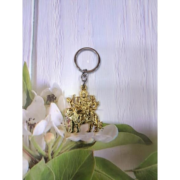 Vaishnavi Devi Maa Durga Golden Metal Key Chain