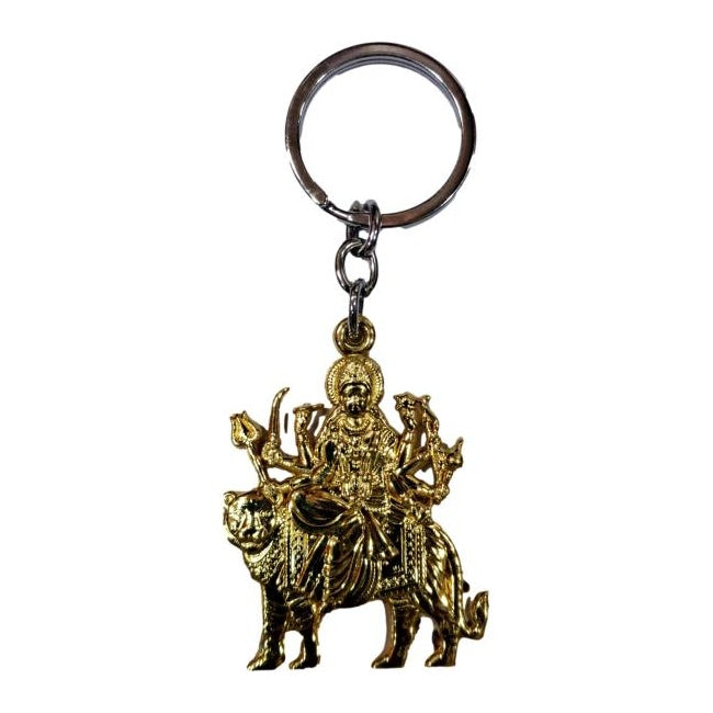 Vaishnavi Devi Maa Durga Golden Metal Key Chain – Sri Prarthana