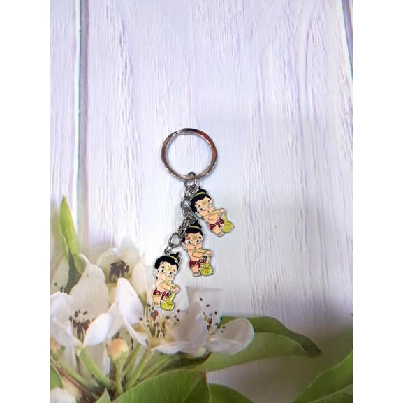 Triplet Bal Hanuman Metal Key Chain