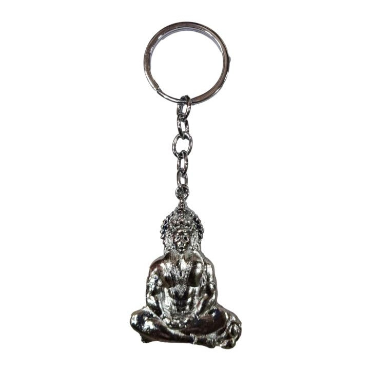 Sri Yoga Anjaneya Silver Metal Key Chain