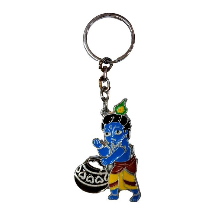 Multicolour Vennai Krishna Sliver Metal Key Chain