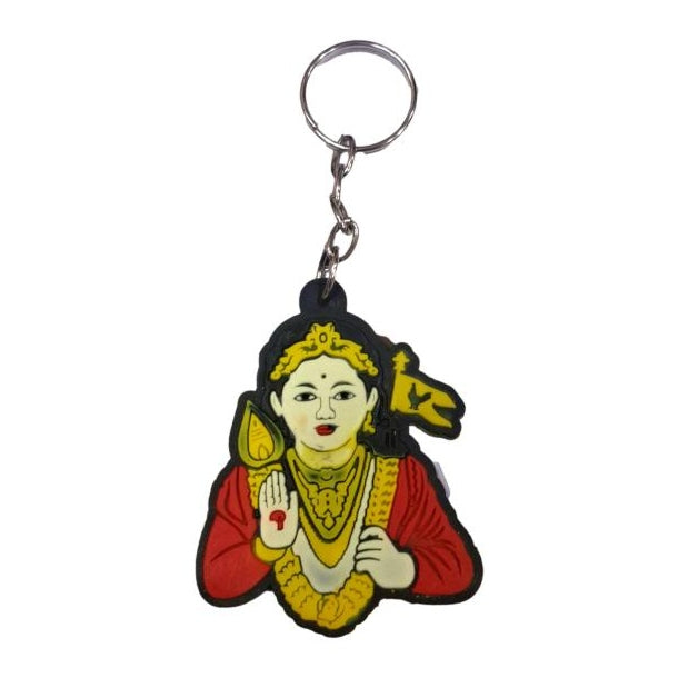 Multicolour Vel Murugan Rubber Key Chain